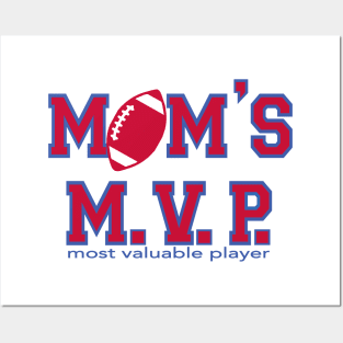 MOMS M.V.P. MOST VALUABLE PLAYER FOOTBALL Posters and Art